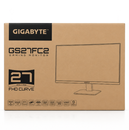 شاشة ألعاب Gigabyte GS27FC2 مقاس 27 إنش Curved 240Hz